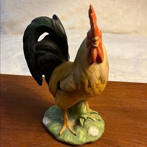 Vintage Colorful Rooster Figurine